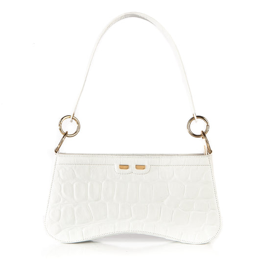 Bel Baguette in White Buffalo XL Gator