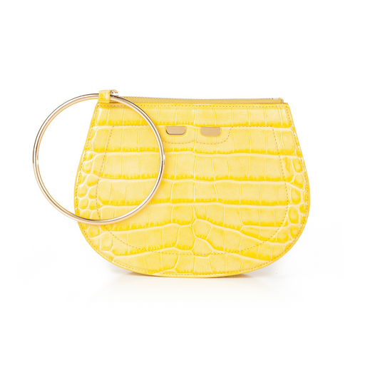 Ellie Bangle in Yellow Croc