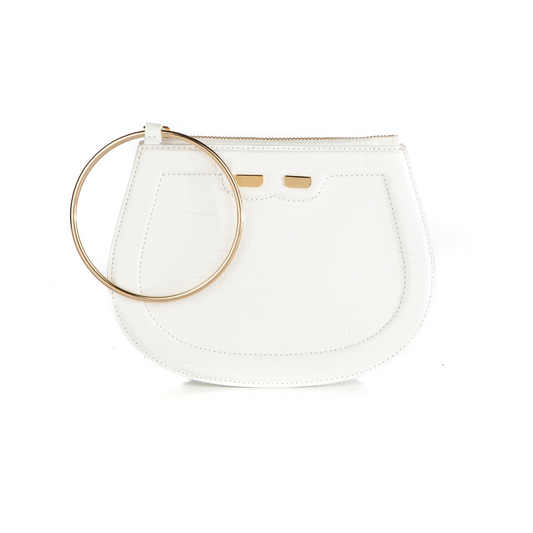 Ellie Bangle in White Lizard