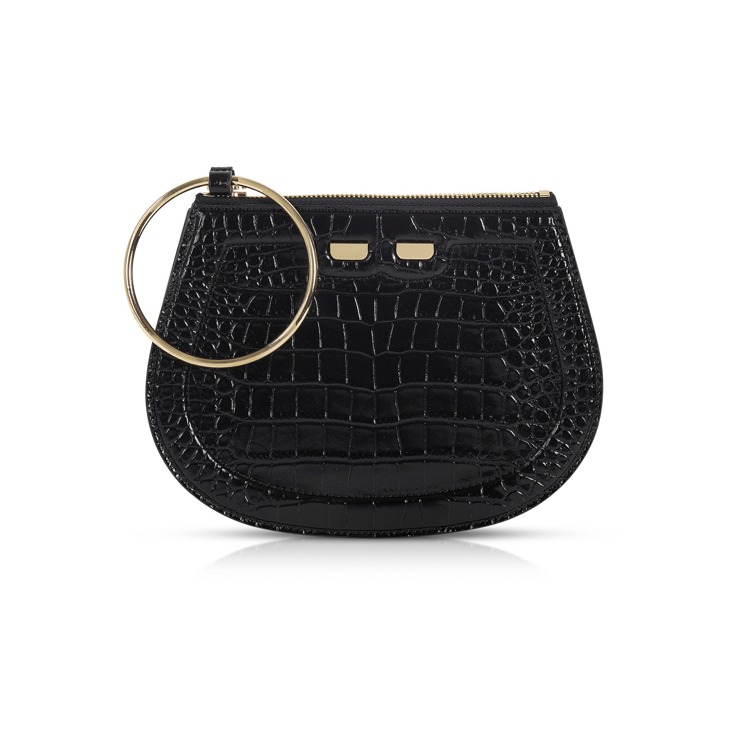 Ellie Bangle in Black Croc