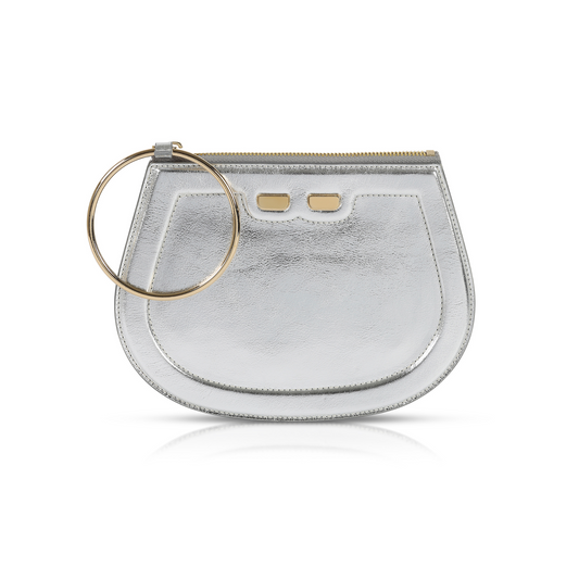 Ellie Bangle in Metallic Silver