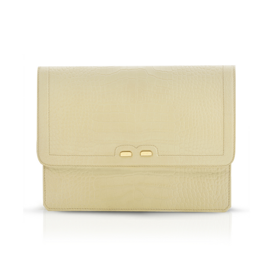 Caffery in Latte Alligator - BENE Handbags 